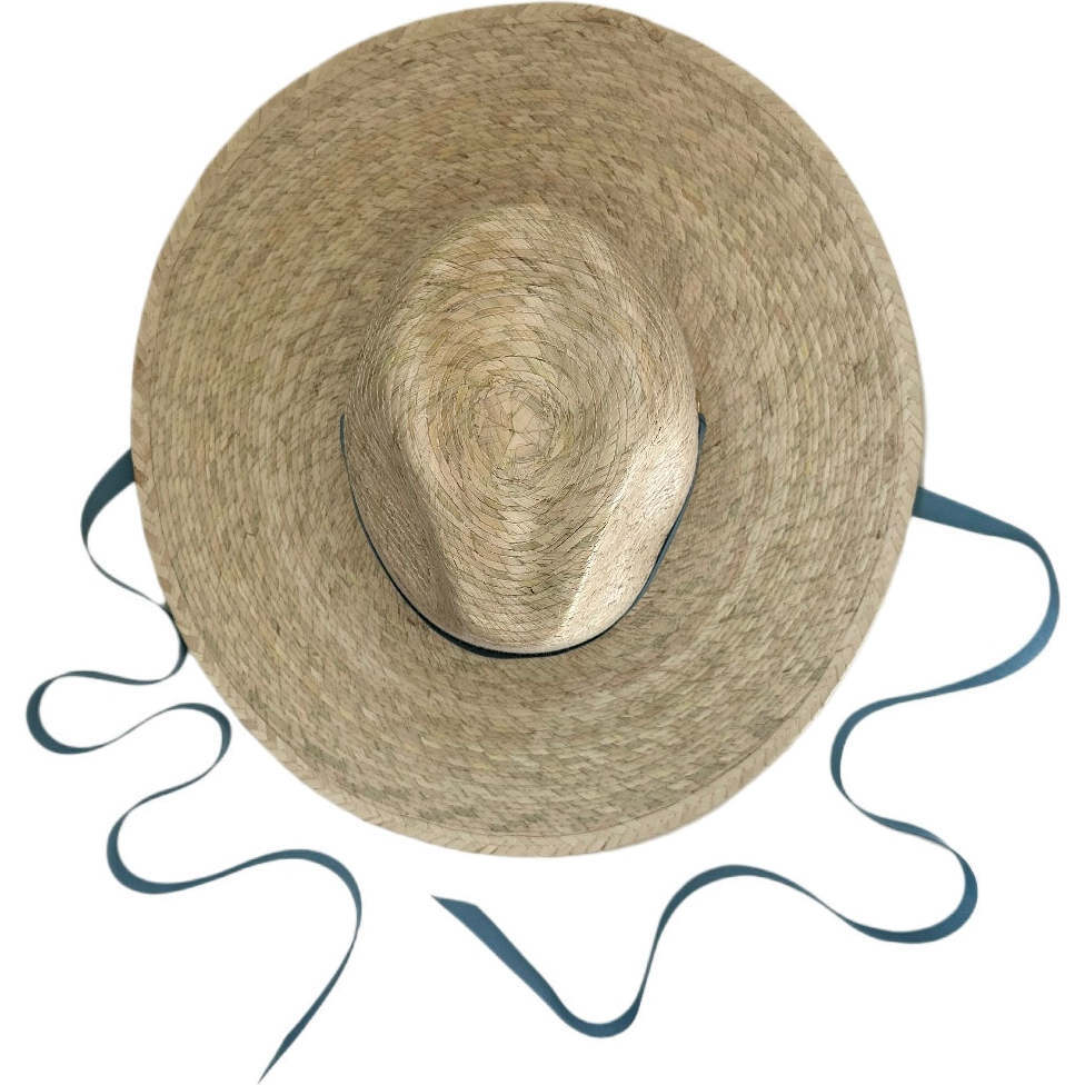 Women'S Zinnia Classic Short Brim Long & Thin Grosgrain Ribbon Sun Hat, Blue