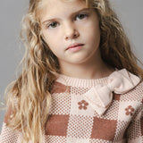 Organic Bow Detail Intarsia Sweater