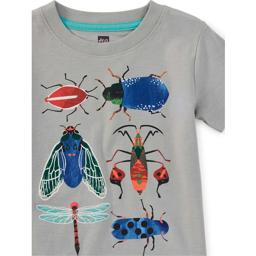 Insect Assortment Graphic Tee, Grey
