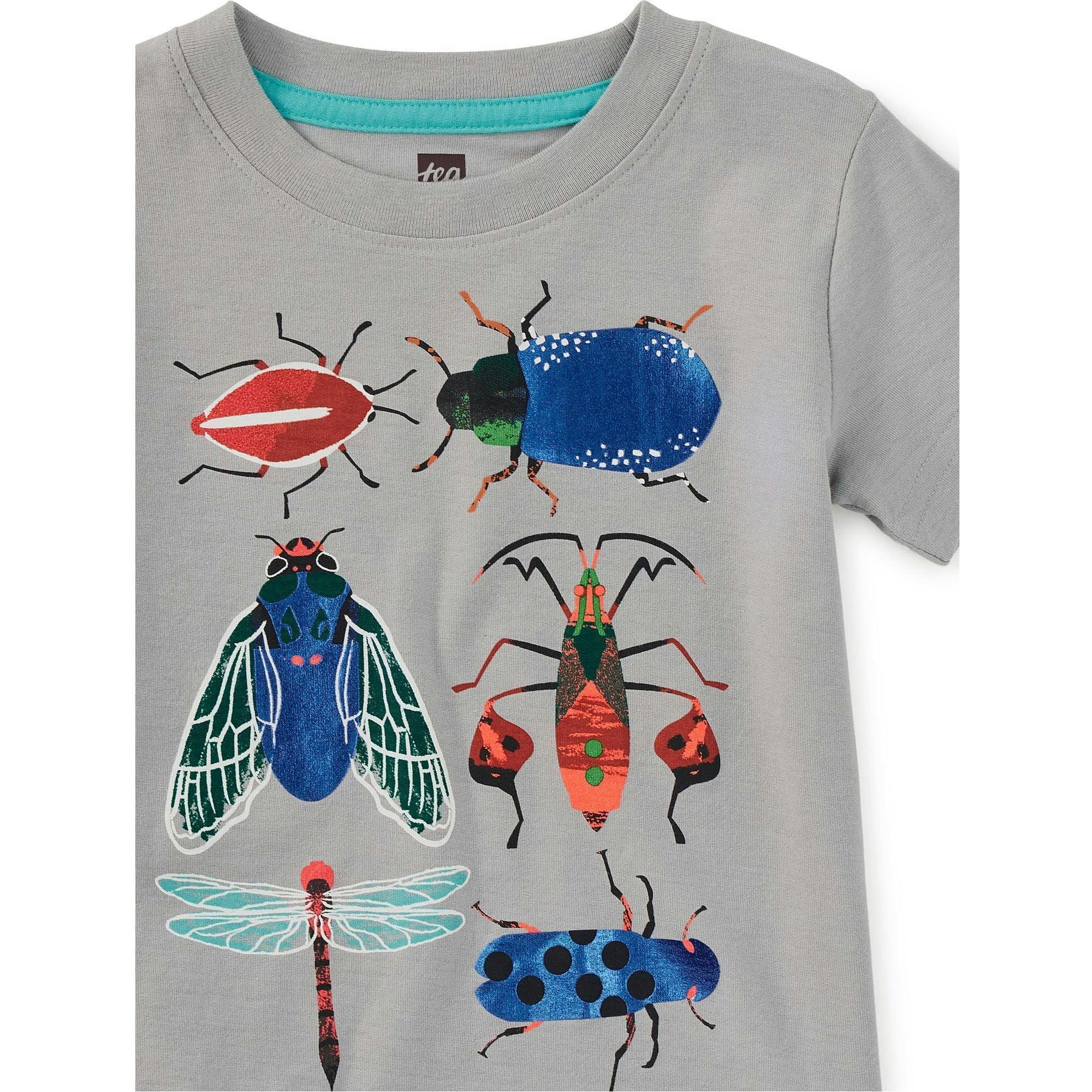 Insect Assortment Graphic Tee, Grey