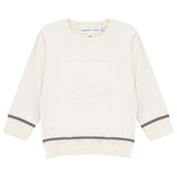 Embossed Crest Sweater Grey