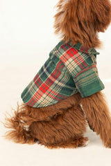Green Plaid Dog Shirt