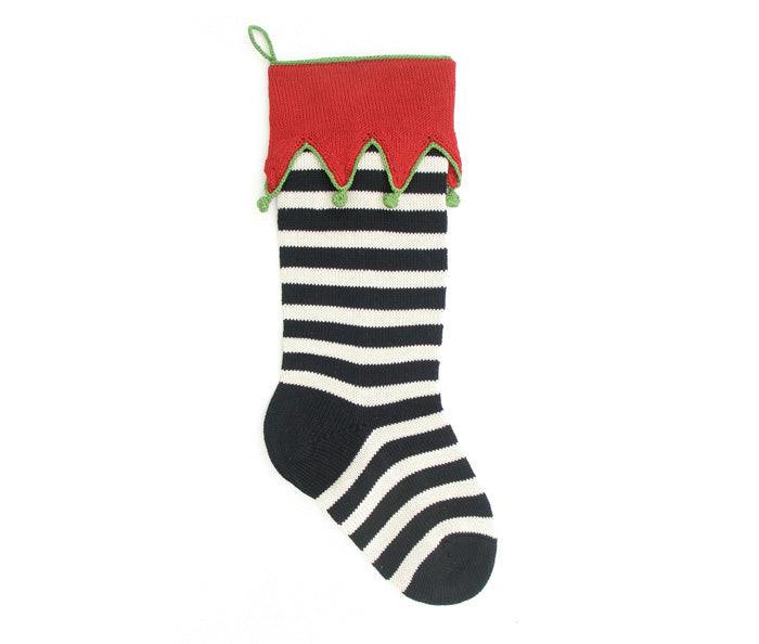 Elf Cuff Striped Stocking