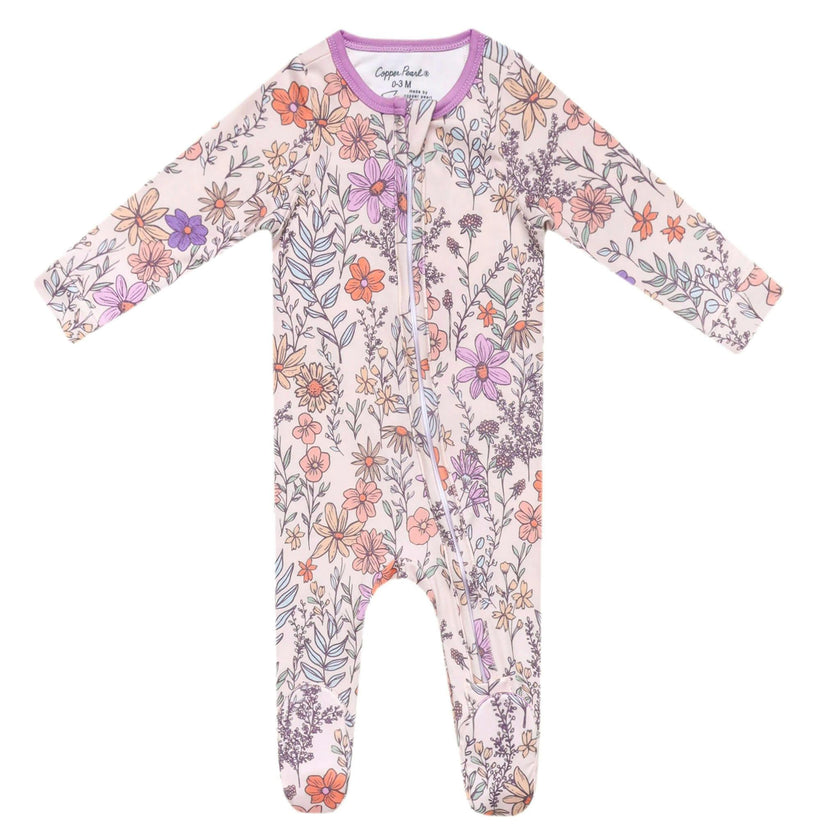 Zip-Up Footie Pajama - Flora