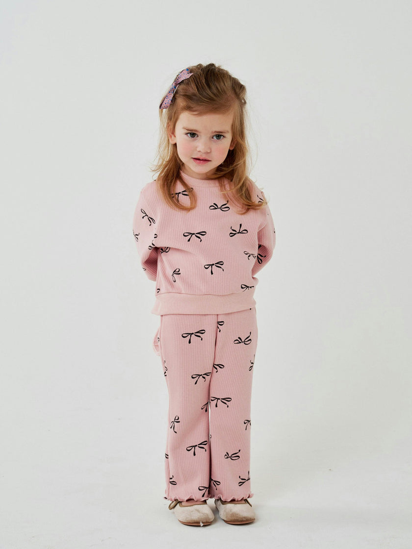 Ava Ribbon Sweatshirt Set