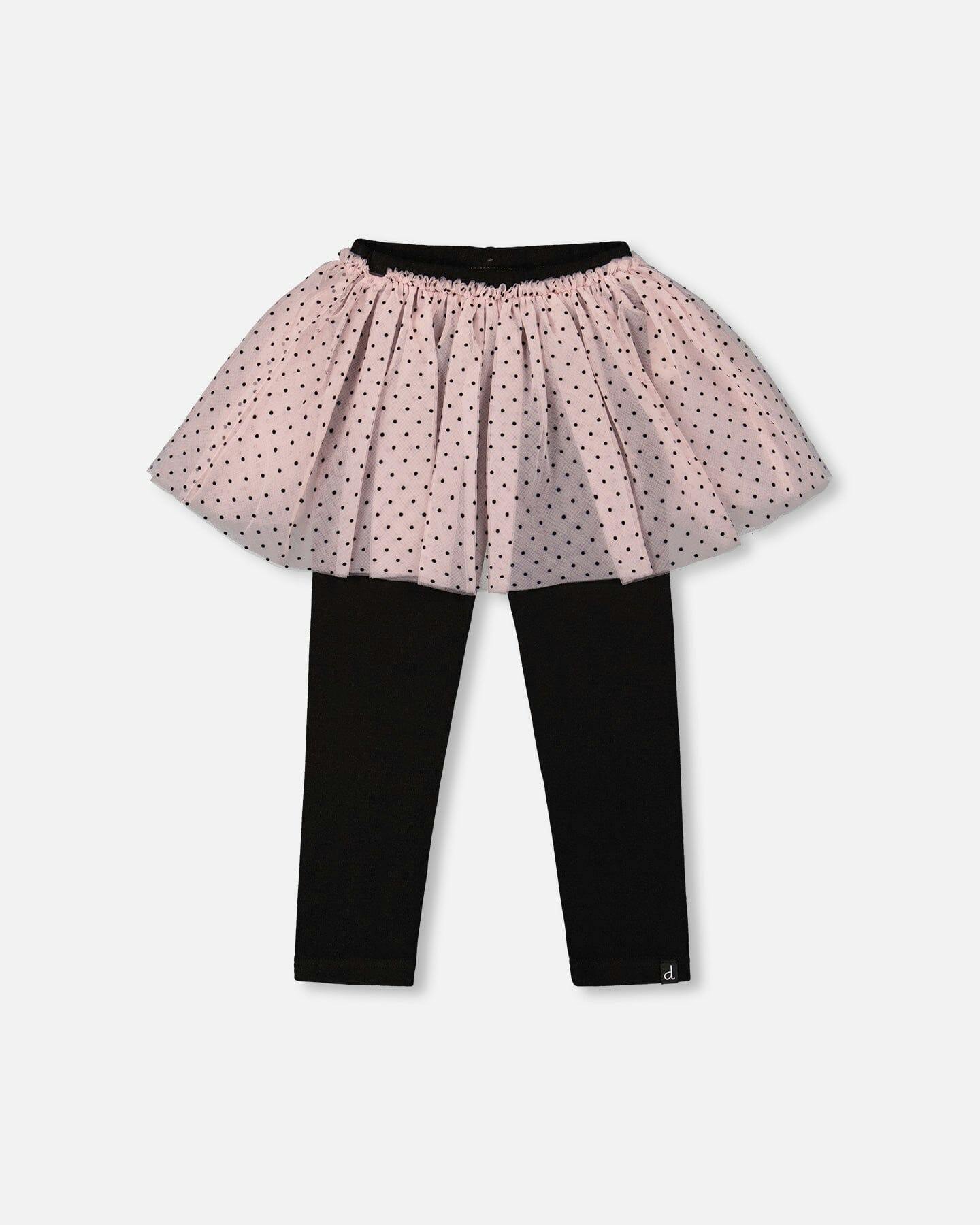 Leggings with Tulle Skirt Pink and Black