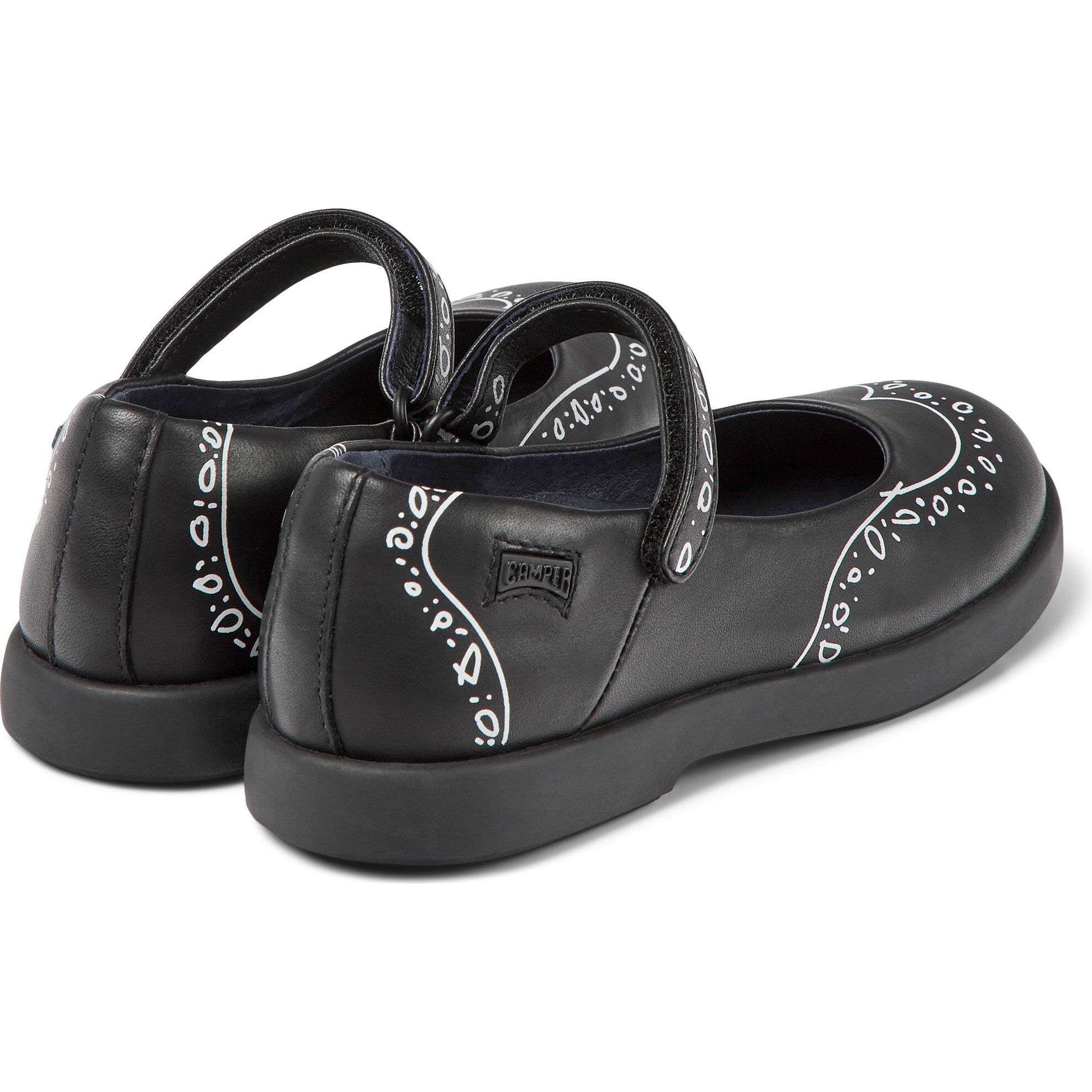 Duet Twins Printed Leather Mary Jane Shoes