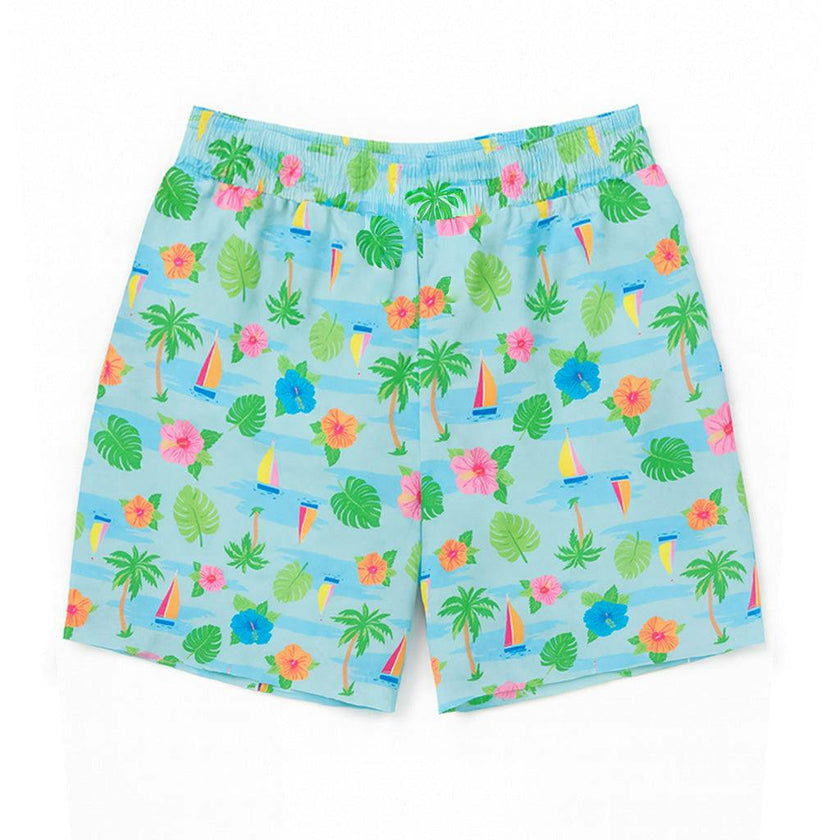 Tropical Print Swim Trunk