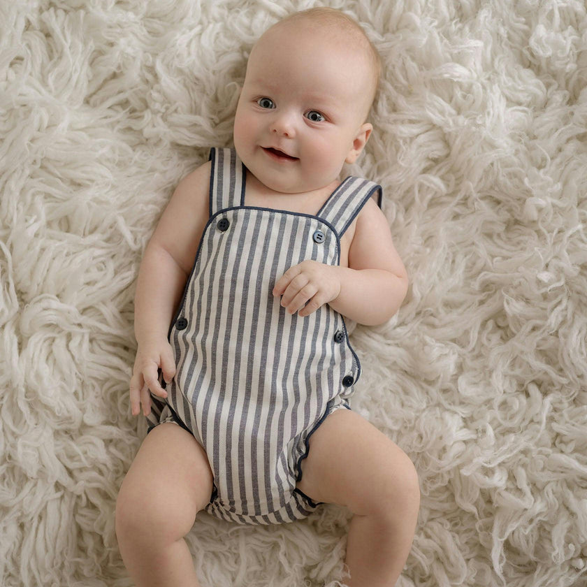 Robbie Linen Sleeveless Bubble Romper