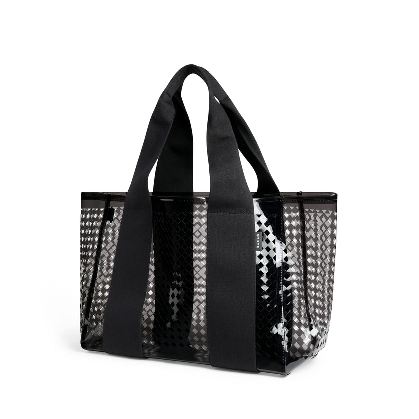 Wellington Cabana Tote, Perforated TPU Black