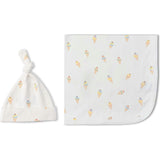 Organic Swaddle Blanket & Hat Set