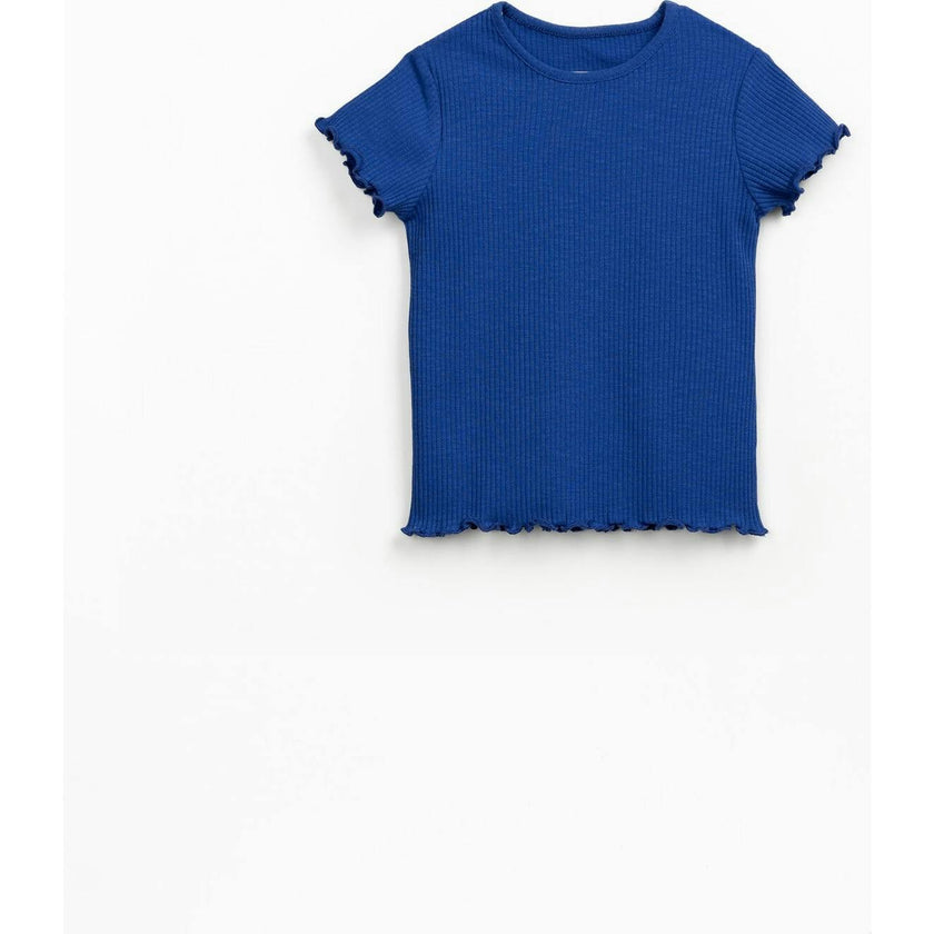 Ribbed Cap Sleeve T-Shirt