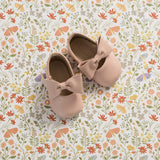 Baby Bow Ballet Flat | Pink Leather