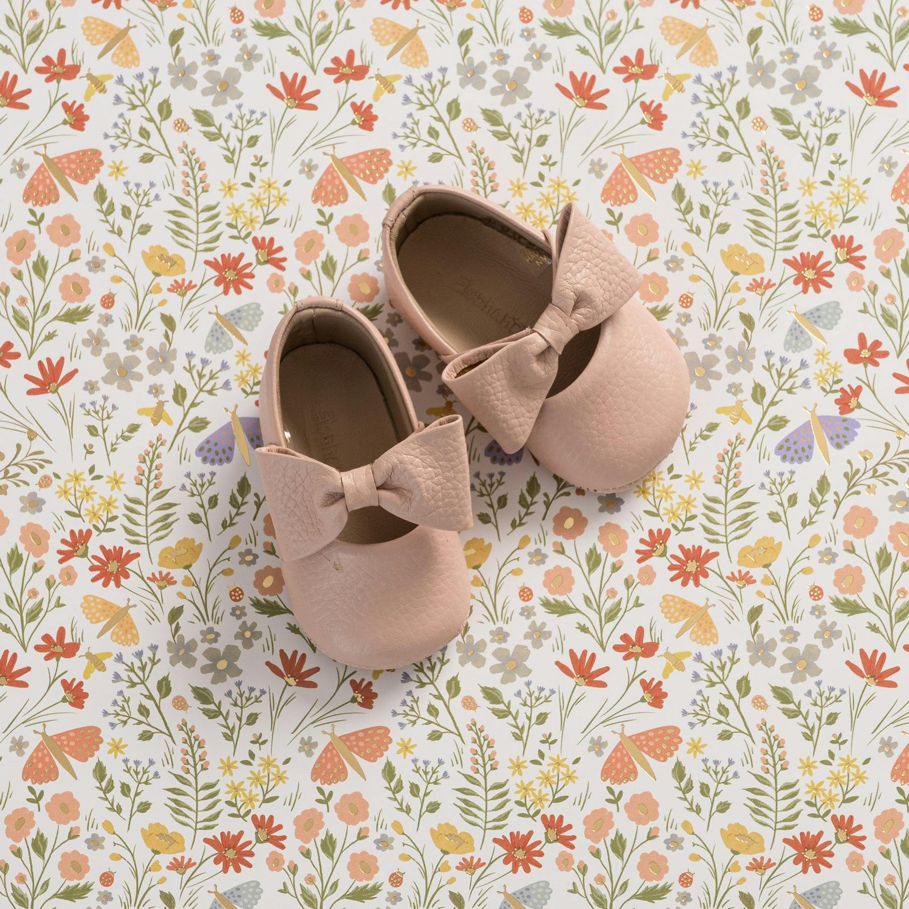 Baby Bow Ballet Flat | Pink Leather