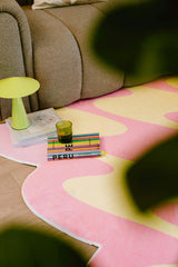 Pastel Irregular Shaped Wavy Rug by Johann Banta