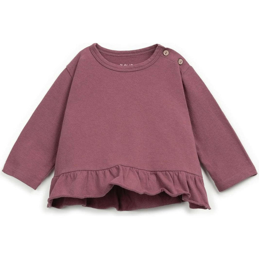 Ruffle Pelum Hem Long Sleeve