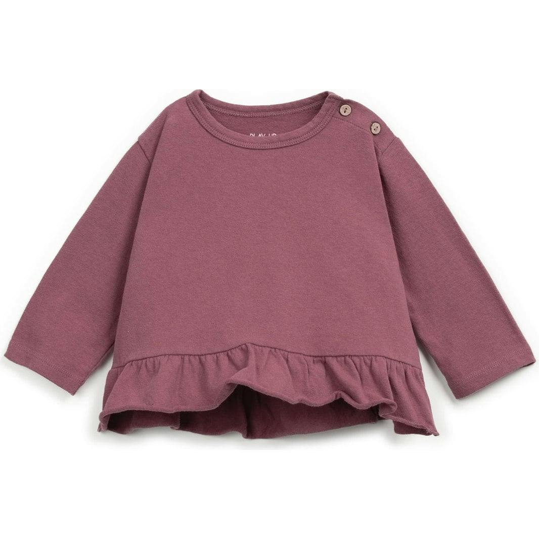 Ruffle Pelum Hem Long Sleeve