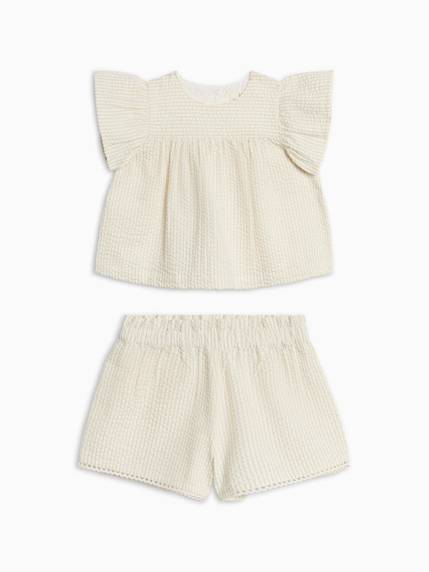 Organic Girls Seersucker Set