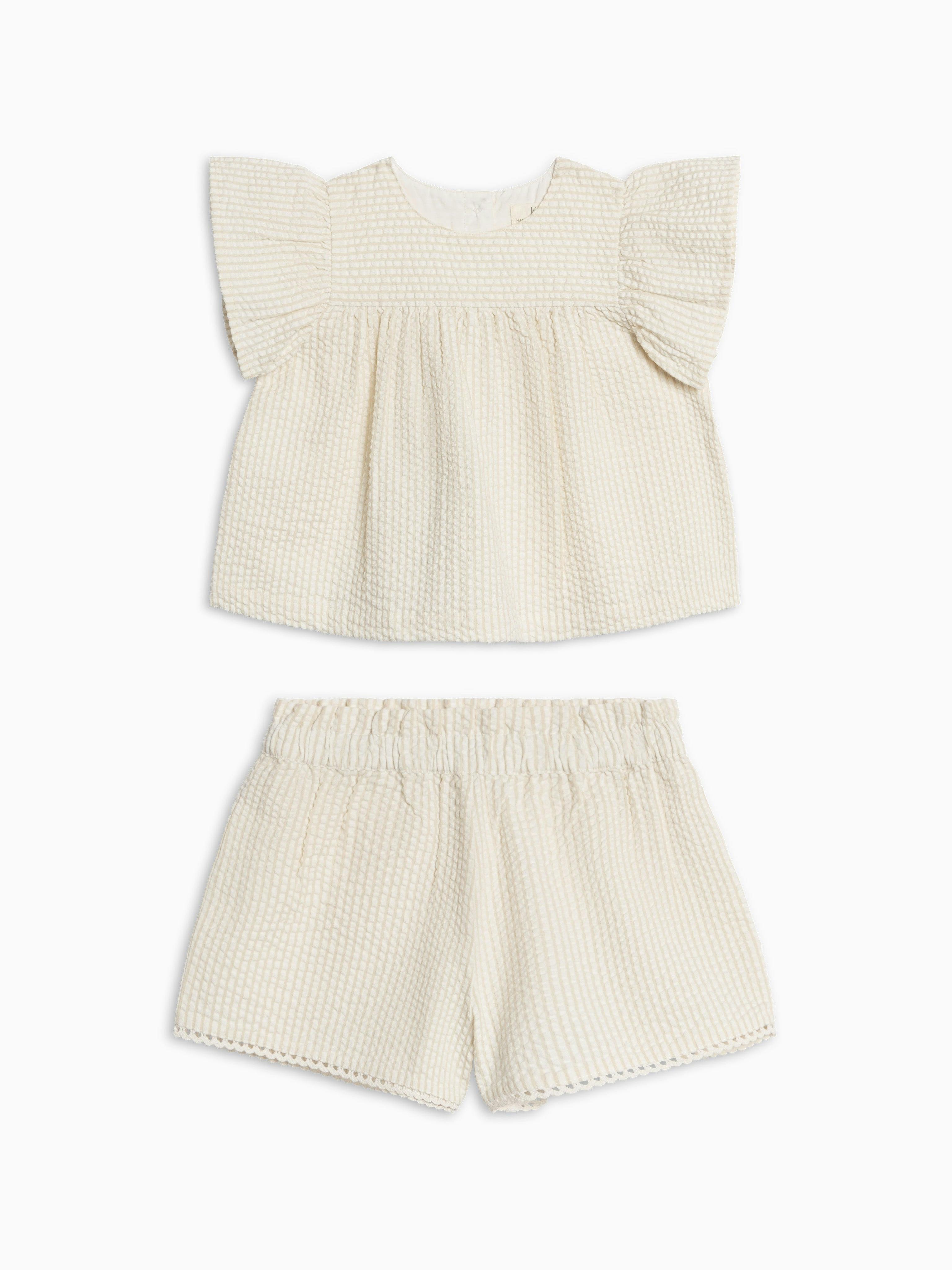Organic Girls Seersucker Set