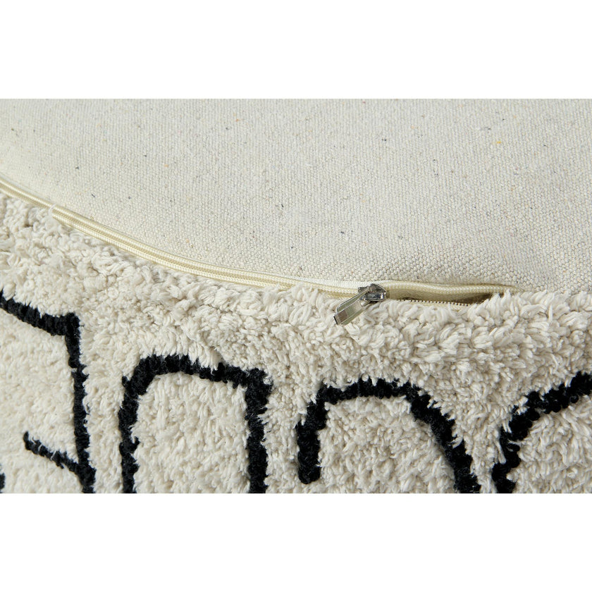 All Around Alphabet Round Wide Pouffe