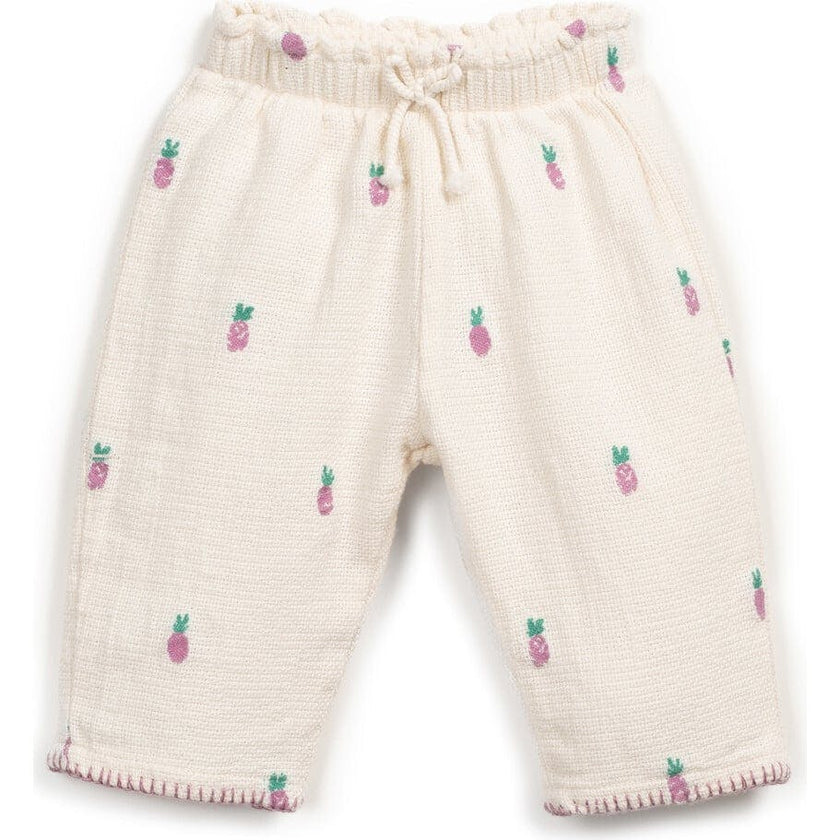 Pineapple Embroidered Pants