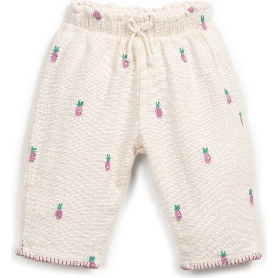 Pineapple Embroidered Pants