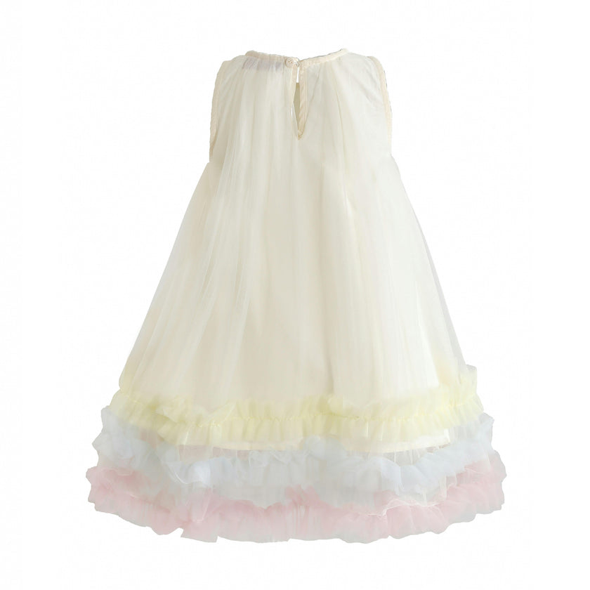 Cream Alessia Floral Tulle Dress