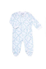 Blue Bears Trellace Zipper Footie