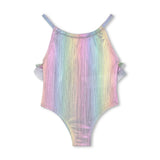 Younger Girls Iridescent Rainbow Swimsuit