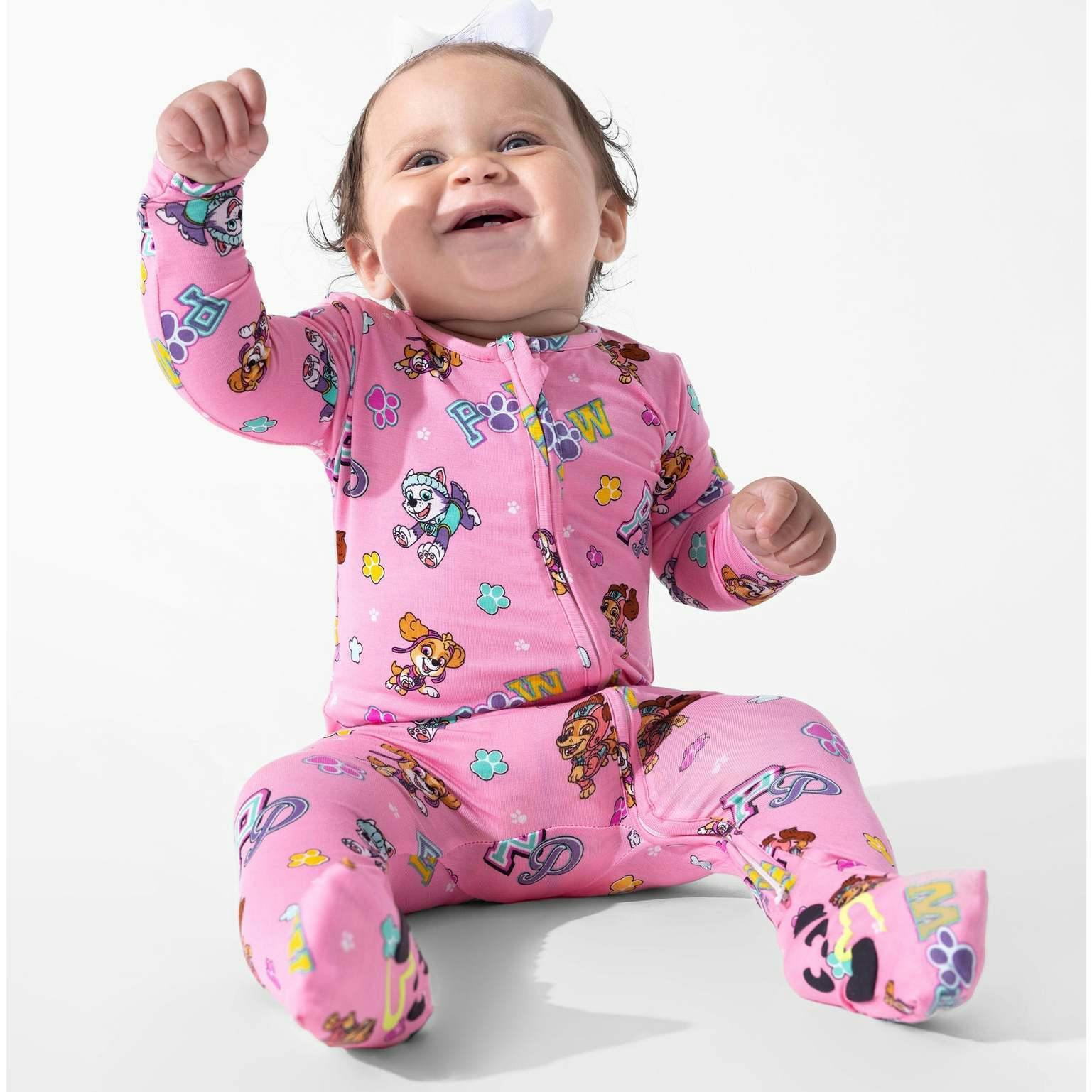 PAW Patrol: Varsity Pink Bamboo Convertible Footie