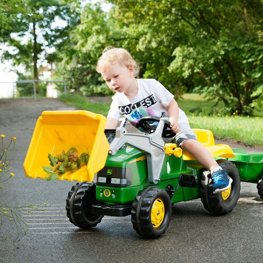 John Deere Kid Tractor w/Trailer