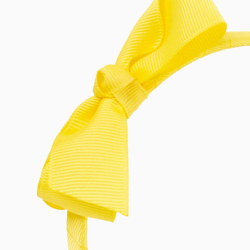 Pretty Bow Alice Band in Lemon