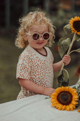 Original Round Sustainable Sunglasses | Bio-Based Bendable Polarized | Sunset Meadow