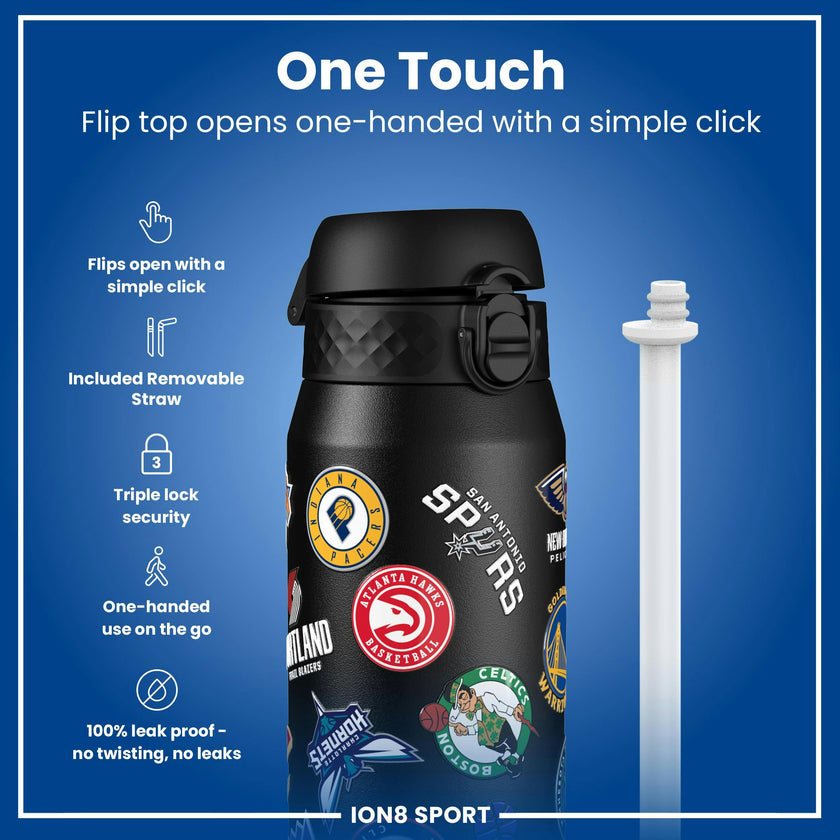 24oz - NBA x ION8 Sport Waterbottle - Stainless Steel, Double Wall Vacuum Insulated - NBA Multi-Team