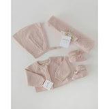 Pointelle Knit Gift Set - Soft Peony