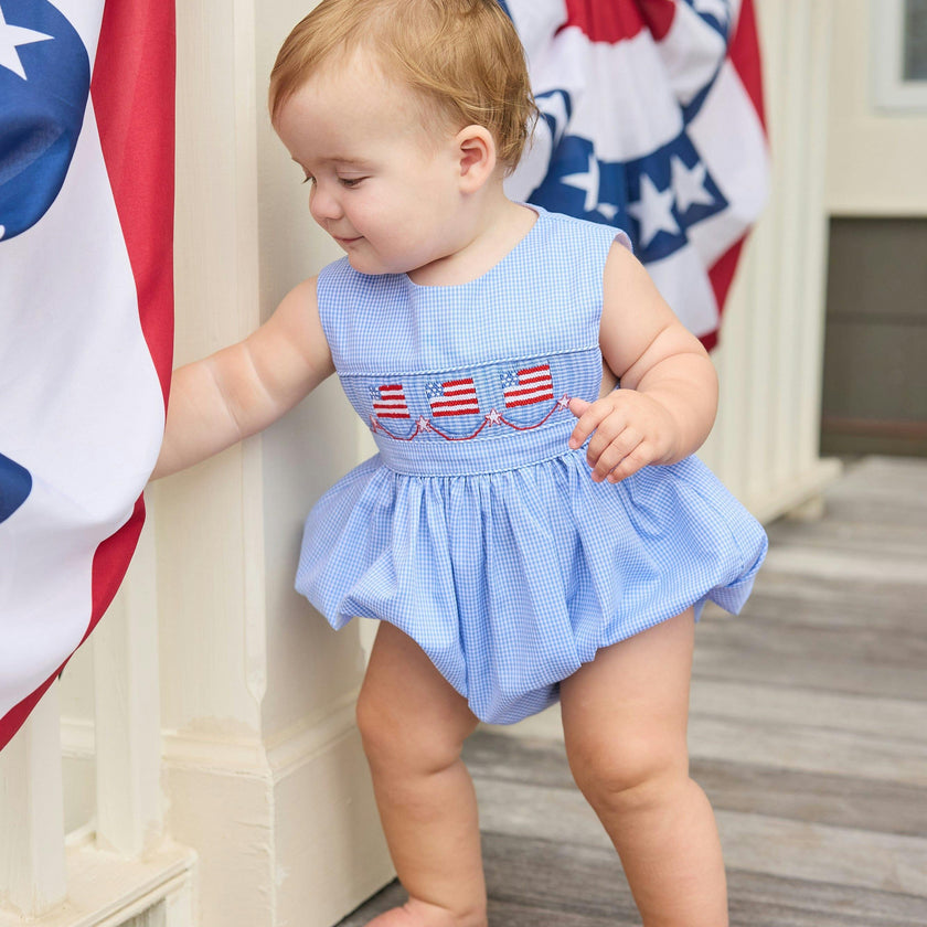 Smocked Apron Bubble - Flags