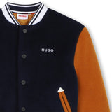 Navy & Burnt Orange Teddy Jacket