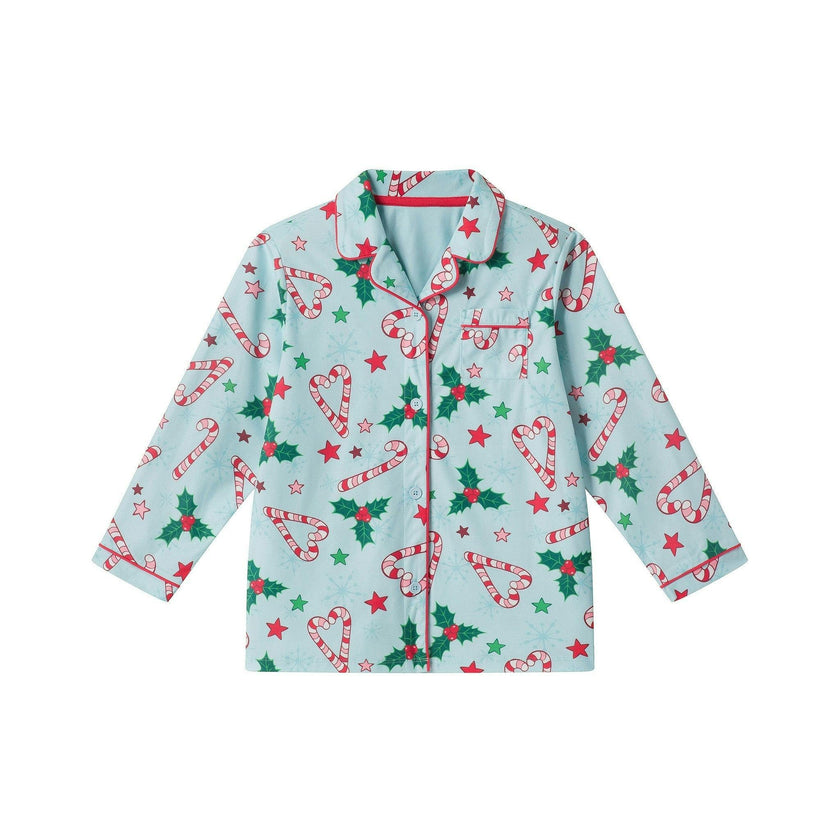 Girls & Tween Pajama Set | Candy Cane Hearts