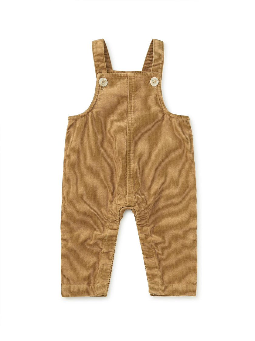 Corduroy Baby Overalls, Raw Umber