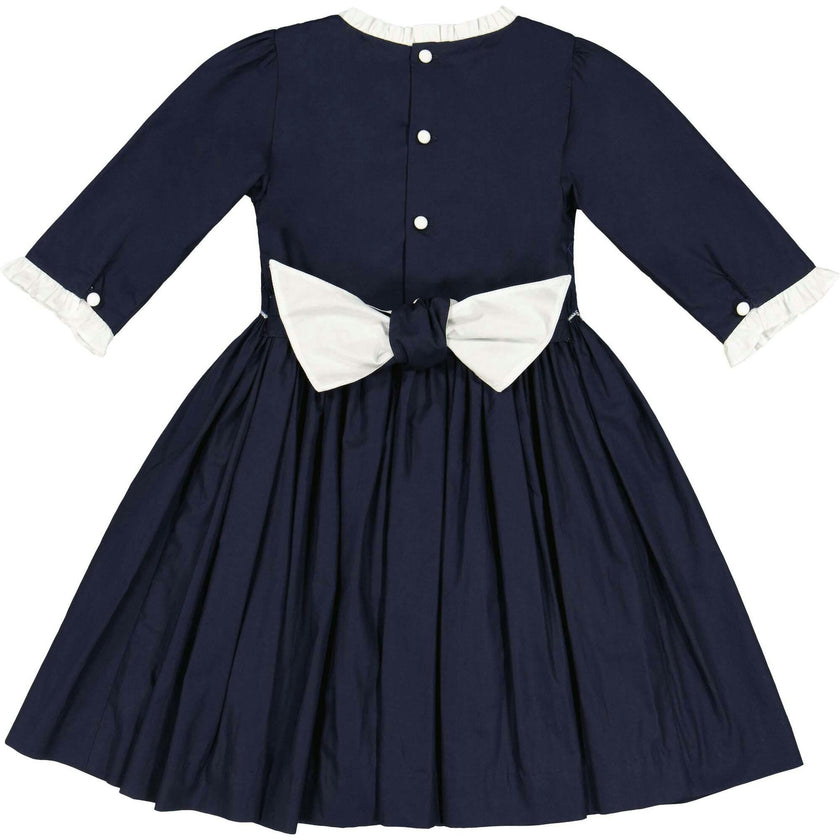 Luna Red Long Sleeve Smocked Dress