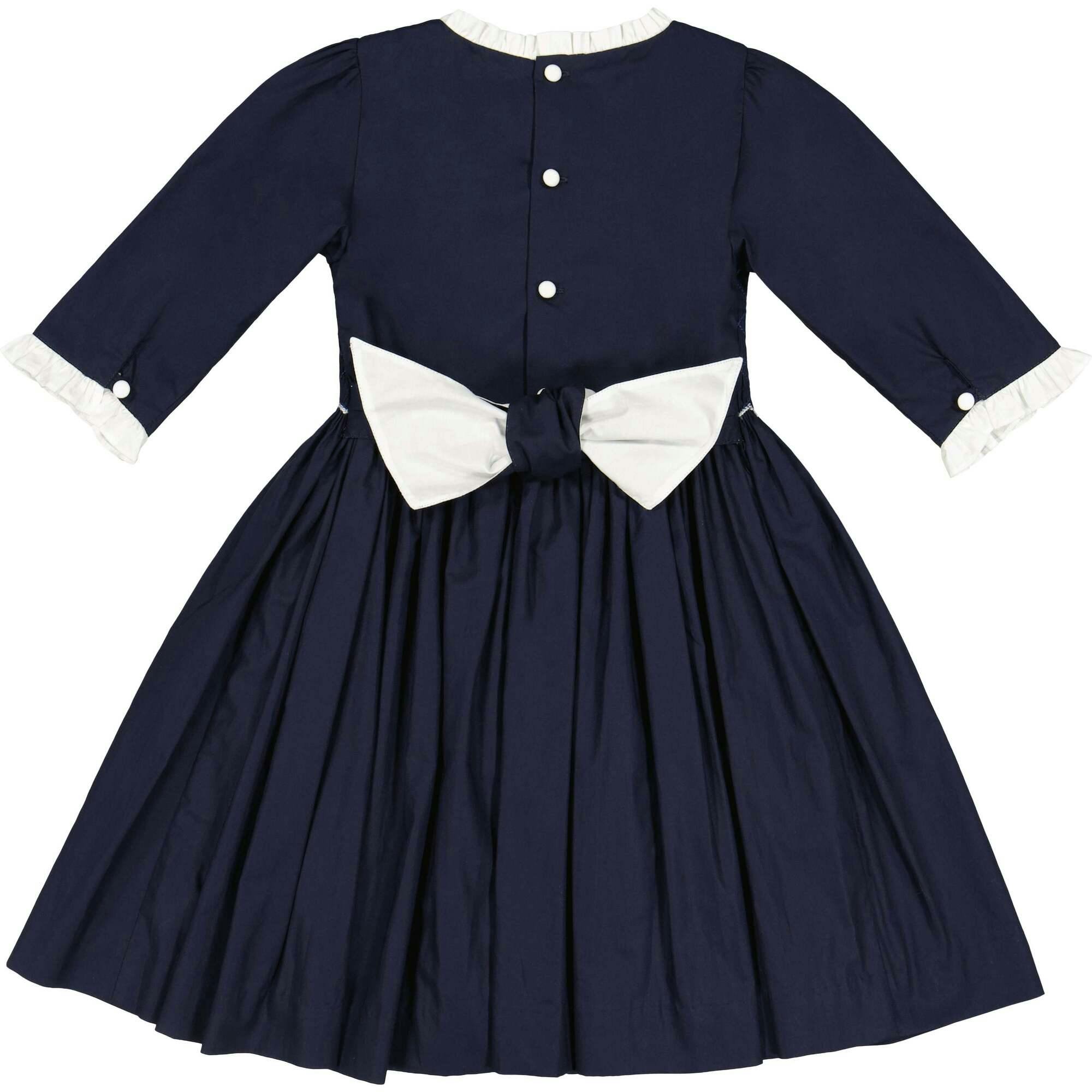 Luna Red Long Sleeve Smocked Dress