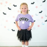 Spooky Ghost Patch Halloween Short Sleeve T-Shirt
