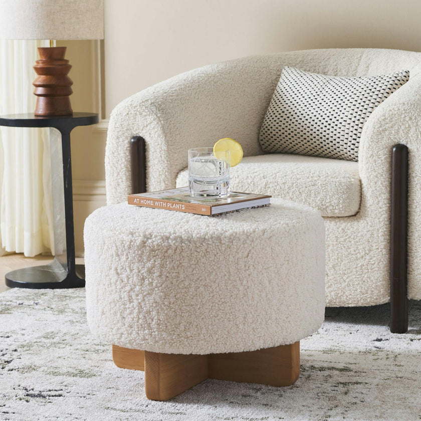 Riah Faux Shearling Round Otto