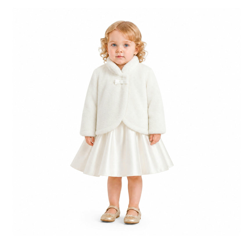 Ivory Plush Asymmetrical Coat