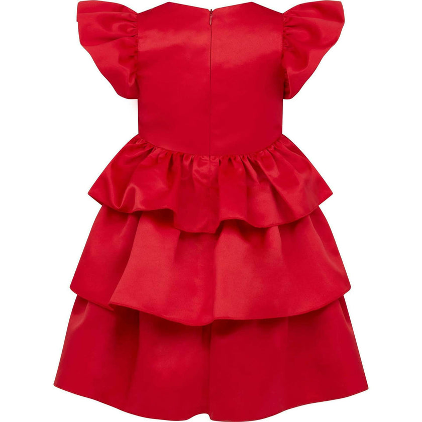 Scarlett Satin Frill Party Dress