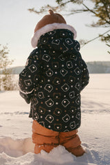 Baby Two Piece Snowsuit Blue Printed Teddy Bears