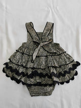 Racerback Romper Black and White