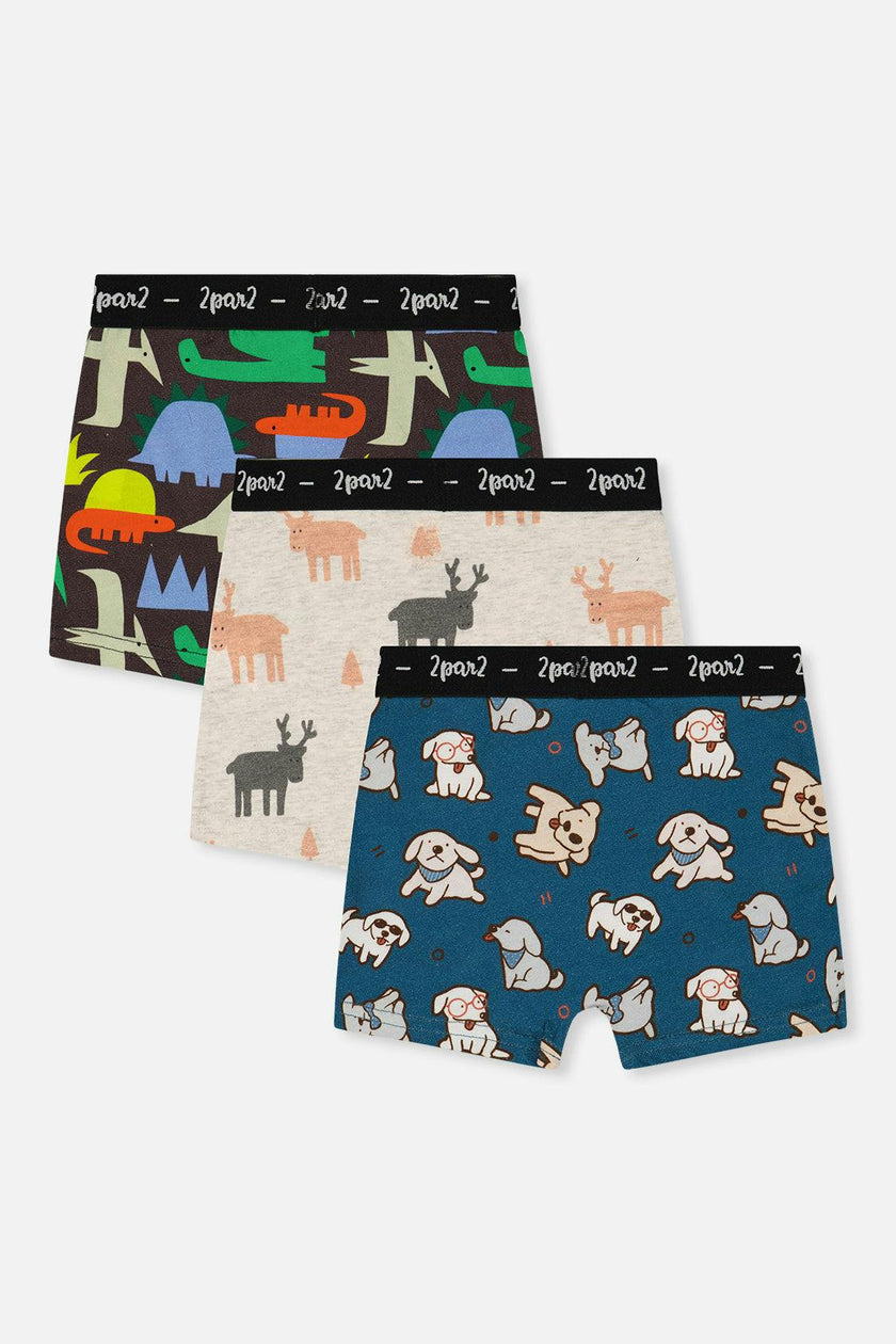 Boxer Pack Of 3 Animal Prints