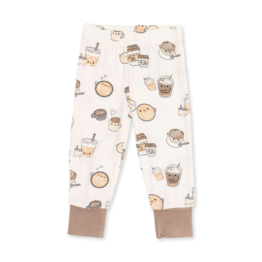 Love You A Latte - Short Sleeve Loungewear Set