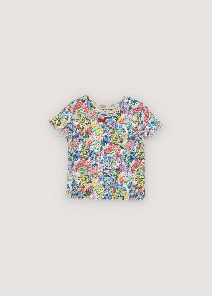 TNS Rib Baby Tee Verbena Print